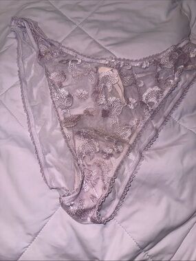 NWT Victoria’s Secret Purple Floral Lace Panty